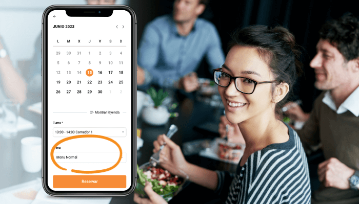 Con Hybo ahora puedes elegir el menú diario de tu comedor y reservarlo